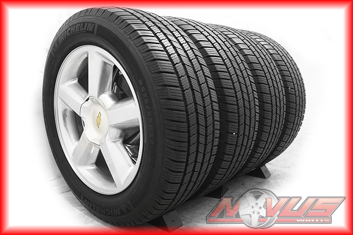 Tahoe LTZ Silverado Polished Avalanche Wheels Michelin Tires 22