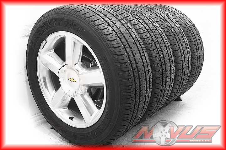 20 Chevy Tahoe LTZ Silverado Polished Wheels Tires Sensors Caps Yukon