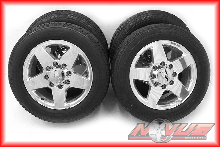 CHEVY SILVERADO GMC SIERRA DENALI 2500 HD POLISHED OEM WHEELS TIRES 18