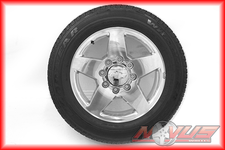 CHEVY SILVERADO GMC SIERRA DENALI 2500 HD POLISHED OEM WHEELS TIRES 18