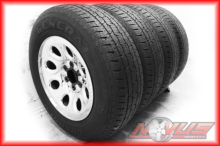 17 Chevy Silverado Tahoe GMC Sierra Yukon Chrome Wheels General Tires