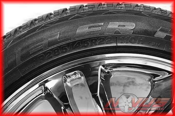 22" Cadillac Platinum Escalade Chrome Factory Wheels Bridgestone Tires 20