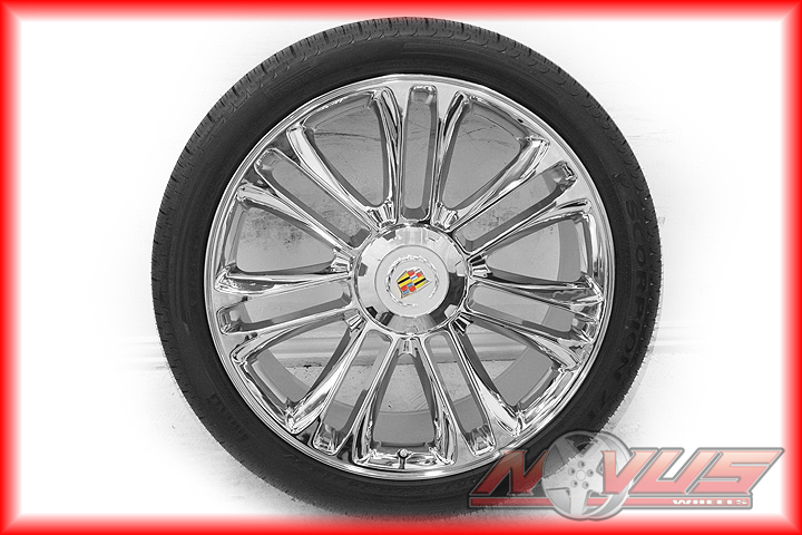 New 24" Cadillac Escalade Platinum Sport Chrome Wheels Pirelli Tires 20 22 26