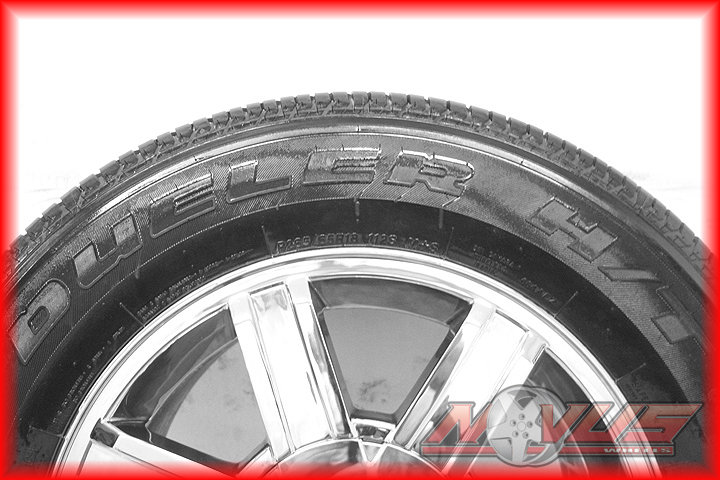 Escalade Chevy Silverado Tahoe GMC Yukon Chrome Wheels Tires 17