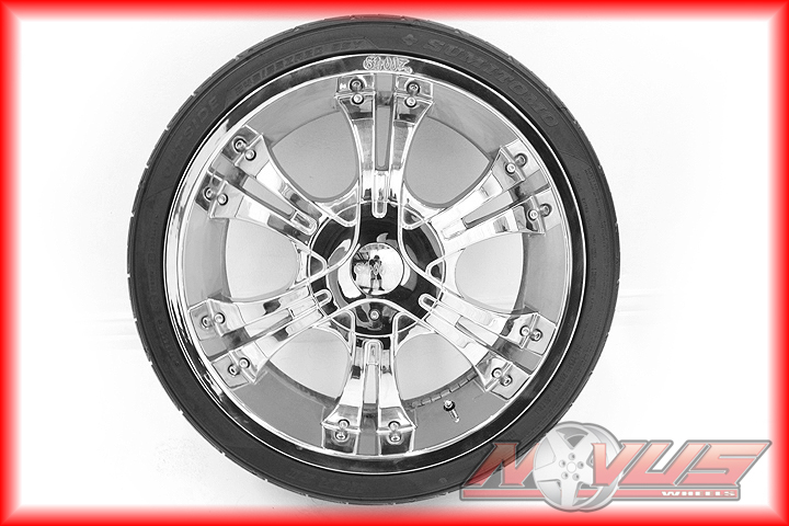 20" Shooz Aftermarket Chrome Wheels Tires Nissan Infinity Ford GMC Chevy