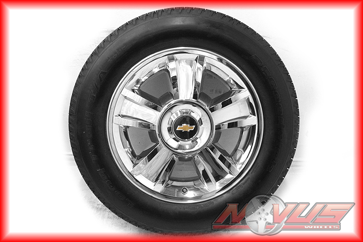 TAHOE LTZ SILVERADO GMC YUKON CHROME WHEELS GOODYEAR TIRES 22 OEM GM