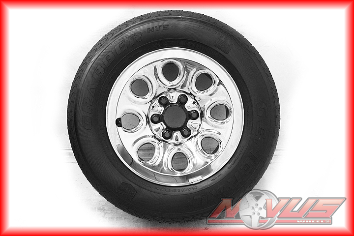 SILVERADO TAHOE GMC SIERRA YUKON CHROME WHEELS GENERAL TIRES 18 16