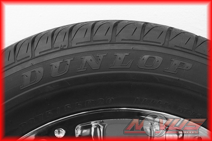 TUNDRA SEQUOIA 4RUNNER CHROME OEM WHEELS TIRES DUNLOP TIRES 18 22 17