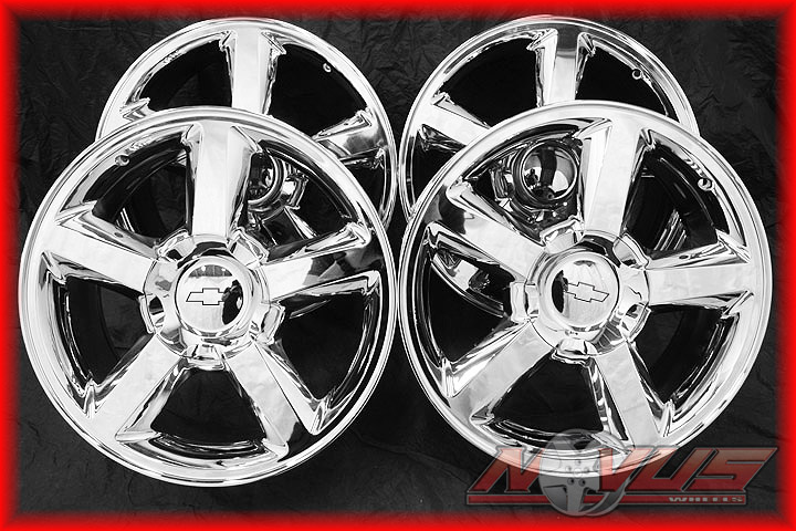 Tahoe LTZ Silverado GMC Yukon Sierra Denali Chrome Wheels 22 18