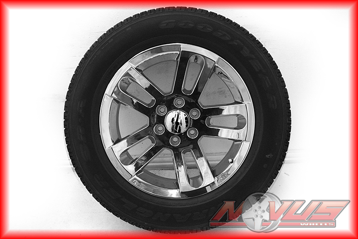 New 20" Chevy Silverado Tahoe GMC Sierra Yukon Chrome Wheels Goodyear Tires 18