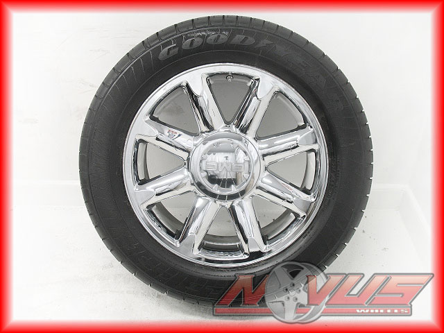 20" GMC Yukon Sierra Denali Chevy Tahoe Silverado Chrome Wheels Tires 18 22